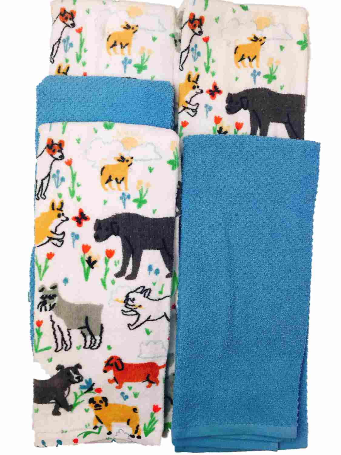 Celebrate Puppy Dog Kitchen Towel Set, 5 Dish Towels