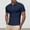 Navy, variant on Bcfgryg Men's Summer Fashion Silk V Neck Shirt Short Sleeve Men's Short Sleeve Collared Shirt