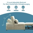 thumbnail image 4 of Aukfa Futon Sofa Bed Chair, 4 in 1 Pull Out Convertible Sleeper Chaise for Small Space Living - Beige, 4 of 8