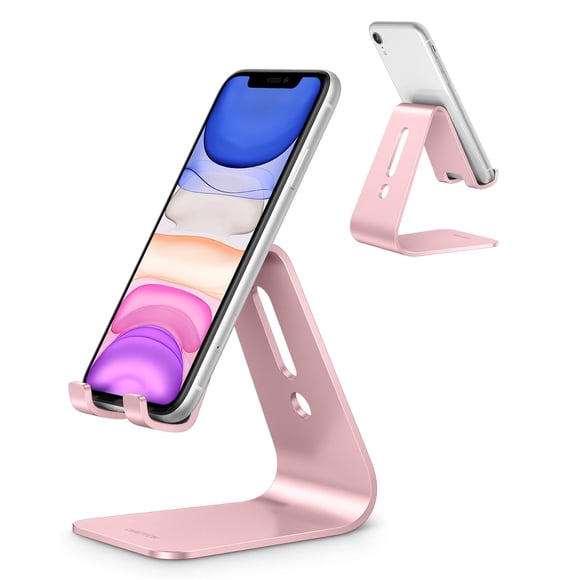 Soporte de escritorio OMOTON C1 para teléfono celular, aluminio, oro rosa
