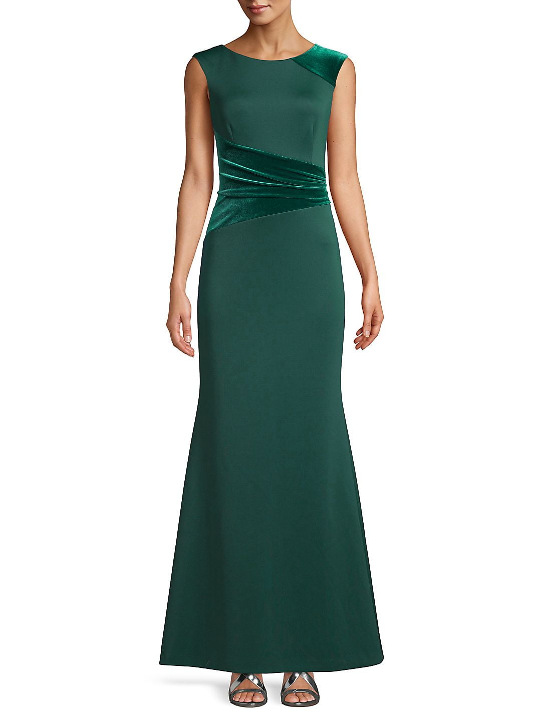 quiz sleeveless sequin gown