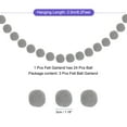 thumbnail image 2 of Uxcell 3Pcs Felt Ball Garland Gray Pom Pom Garland Handing Balls 8.2 Feet Long 24 Balls for Christmas, 2 of 6