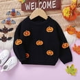 thumbnail image 2 of WUXIAN Toddler Baby Girls Boys Crewneck Outfits Long Sleeve Pumpkin Knitted Sweater Clothes Children Relaxed Fit Dailywear, 2 of 9