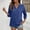Blue, variant on Enjoytime Button Down Shirts For Women Solid Color Short Sleeve Tops And Blouses Casual Business Work Summer Blouses