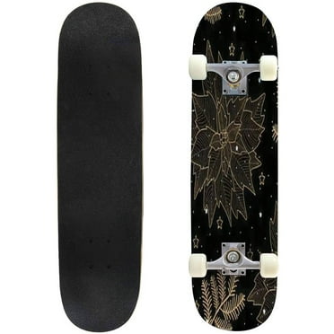 Seamless pattern with Christmas elements Vector illustration Outdoor Skateboard Longboards 31"x8" Pro Complete Skate Board Cruiser