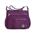 thumbnail image 4 of Nylon Handbag Casual Tote Bag Adjustable Strap Womens Shoulder Bag Pouch Violets, 4 of 9