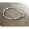 thumbnail image 2 of Labradorite 3mm Rondelle Shape Smooth Cut Beads 7 inch Gold Plated Clasp Bracelet for men, women, unisex. Link Chain Stacking Bracelet.|LINK_04116, 2 of 4