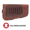 thumbnail image 5 of Allen Company New Castle Leather Buttstock Shell Holder Rifle Ammo Carrier, Holds 7 Cartridges, Brown, 5 of 10