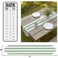 thumbnail image 3 of Sage Green Striped Table Runner Linen Burlap Table Runner 72 Inches Long Modern Green Stripes Farmhouse Dresser Scarves for Kitchen Island Coffee Dining Room Party Wedding Holiday Decoration 14"x72", 3 of 8