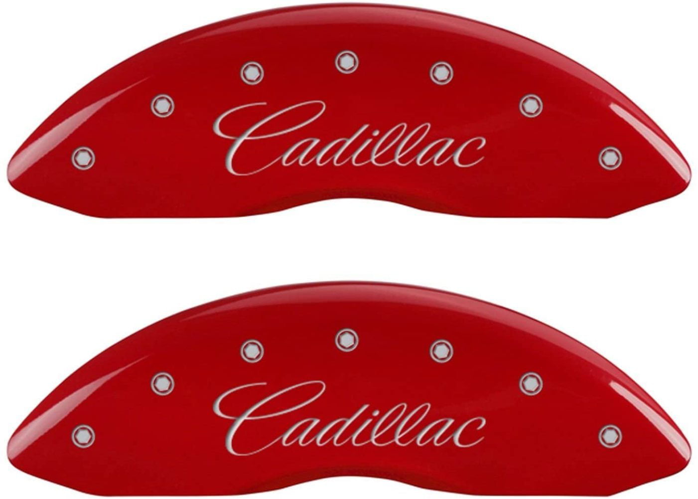 MGP Caliper Covers 35004SCADRD Caliper Cover with Red Powder Coat Finish, Set of 4 
