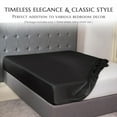 thumbnail image 3 of THXSILK Silk Fitted Sheet, 100% Pure 19 Momme Mulberry Silk, Only Seamless Bedding Set with 16'' Deep Pocket Elastic Adjustable(Queen Size 60''x80''+16”, Black), 3 of 9