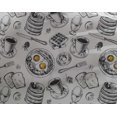 thumbnail image 5 of oneOone Georgette Viscose White Fabric English Breakfast Craft Projects Decor Fabric Printed By The Yard 42 Inch Wide, 5 of 5