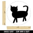 thumbnail image 2 of Cat Prancing Solid Self-Inking Rubber Stamp Ink Stamper - Black Ink - Medium 1 Inch, 2 of 7