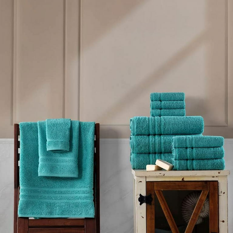 Green Turkish Cotton Hotel Large Bath Towels Bulk for Bathroom