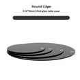 thumbnail image 2 of SESSLIFE 30 Inch Round Tempered Glass Table Top, Black Glass 1/4 Inch Thick Beveled Polished Edge with Polished Edge for Dining Table, Patio, Coffee Table, Replacement Glass Top, 2 of 8
