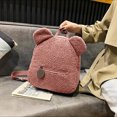 thumbnail image 6 of Ycandiee Plush Backpack, Cute Fuzzy Bear Ears Backpack, Ear Backpack, Soft Fluffy Casual Daypack, Mini Shoulder Bag Purse Gifts, 6 of 6