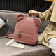 thumbnail image 5 of Mochila de piel de cordero con orejas de oso lindo, bolso de doble hombro para padres e hijos, 5 of 6
