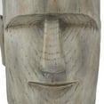 thumbnail image 5 of DecMode 13" x 18" Easter Island Brown Magnesium Oxide Face Planter, 5 of 8