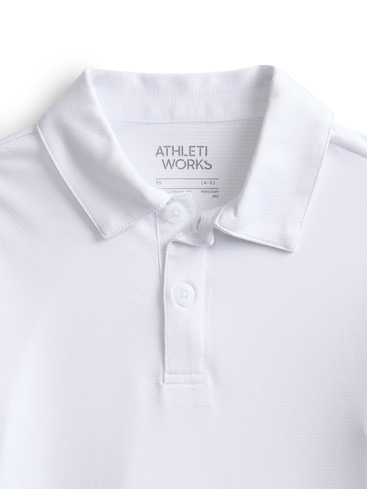 Athletic Works Boys Active Polo Shirt with Short Sleeves, Sizes 4-18