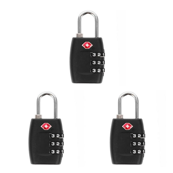 3 Count Combination for Security Luggage Padlock Travel