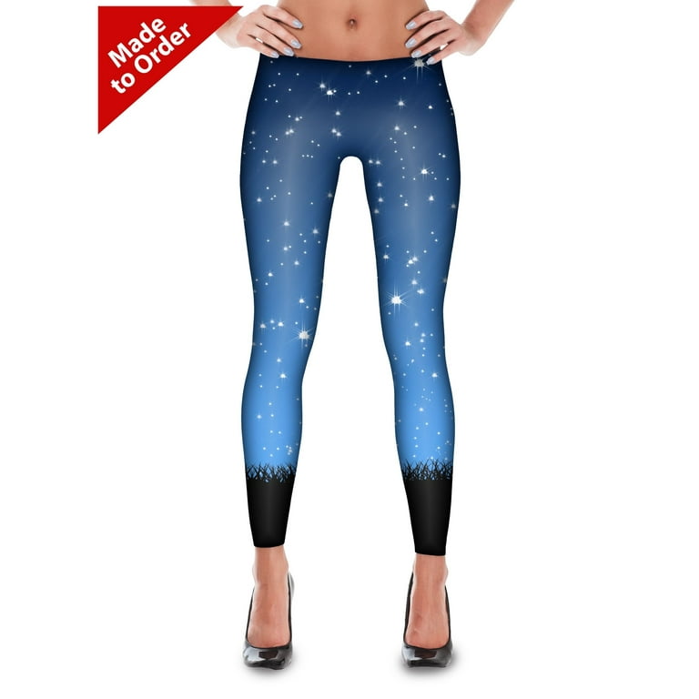 MyLeggings Buttersoft High Waistband Leggings Blue and Red
