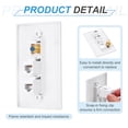 thumbnail image 3 of 2 Cat 6 Ethernet Wall Plate,3 Port F-Plug RJ45 Key-stone Jack Wall Plates, White, 3 of 6