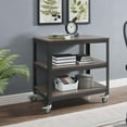 thumbnail image 2 of modway vivify industrial modern three tiered serving stand with locking casters, 2 of 5