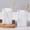White Marble, variant on Marble Square Toothbrush Holders - Ceramic Tooth Brushing Holders, Toothbrush Cup, Toothpaste Organizer for Bathroom Countertop, Makeup Brush Holder, Pen Holder for Home Desktop Storage