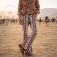 thumbnail image 2 of CONZONE Mens 70S Disco Flared Pants Vintage Hippie Pants for Men Trendy Funny Graphic Bell Bottoms, 2 of 4