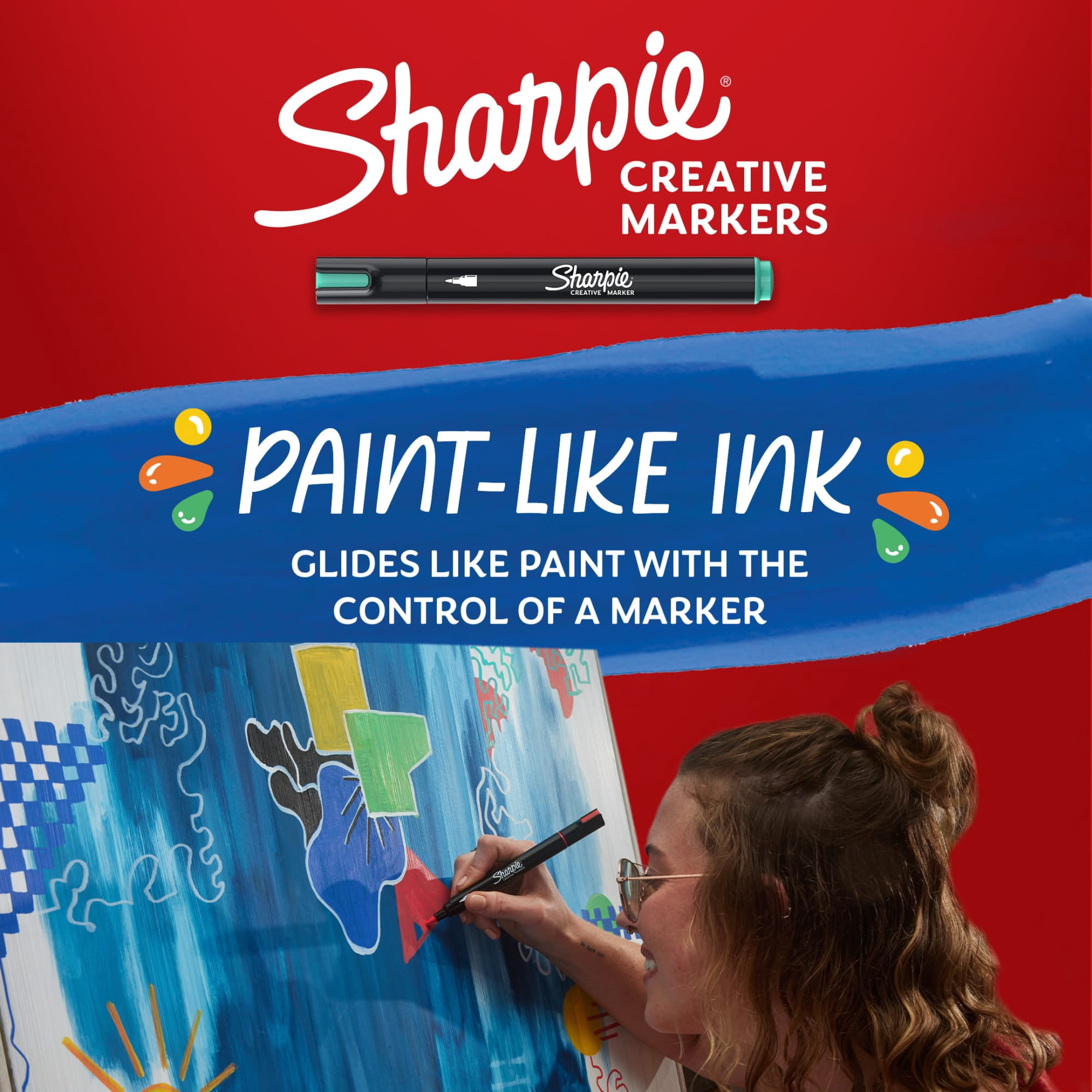Sharpie Creative Markers, Paint-like Acrylic Markers, Bullet Tip, and Paper Mate InkJoy Bright Gel Pens, Assorted Colors, Teacher Appreciation Pack, 14 Count