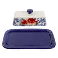 thumbnail image 5 of The Pioneer Woman Frontier Rose Butter Dish w/Lid, Gravy Boat and Salt & Pepper Set, 5 Piece Set, 5 of 6