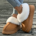 thumbnail image 4 of Botas de nieve estéticas, térmicas y con forro de felpa, botines de gamuza informales, versátiles y de corte bajo, con punta redonda, cómodas y cálidas para el colegio., 4 of 5