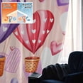 thumbnail image 5 of Hot Air Balloons Blackout Curtains for Bedroom/Living Room, Pinch Pleated Black Out Curtains, Valentine's Day Watercolor Love Balloons Room Darkening Window Drapes with Hooks 2 Panels, 39"x70", 5 of 8