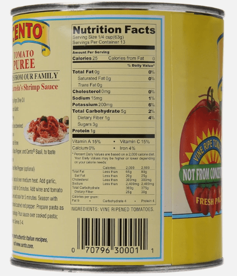 Cento  Cento Tomato Puree - 12x28OZ