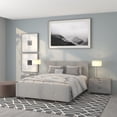 thumbnail image 4 of Tribeca Queen Size Tufted Upholstered Platform Bed in Light Gray Fabric, 4 of 6