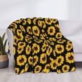 thumbnail image 3 of Yiaed Sunflower 6 Print Blanket Throw Blanket Soft Cozy Flannel Blanket for Home Bed Sofa Couch Chair-40"x30", 3 of 6