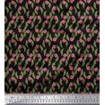 thumbnail image 2 of Soimoi Cotton Voile Fabric Leaves & Floral Clip Art Fabric Prints By Yard 42 Inch Wide, 2 of 3