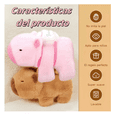 thumbnail image 5 of 2pz Capibaras Peluche Belug, Rosa café, 5 of 5