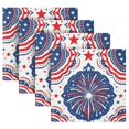 thumbnail image 2 of Iauyy Satin Napkins Set of 1- Ornate Usa Firework DIY Printing Decoration Cloth Napkin- Easy Care for Home/Party, 2 of 8