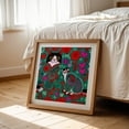 thumbnail image 5 of Pop art spirals cats - Illustration Cat Floral Pop Art Pattern Modern Art Whimsical Animal Unframed Wall Art Print 36 x 36 inches, 5 of 9