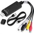 thumbnail image 1 of Video Capture Card, USB Capture Card Device, Audio Video Converter Grabber for RCA to USB-Convert VHS Mini DV VCR Hi8 DVD to Digital, for PC TV Tape Player Camcorder, MAC Windows Vista Compatible, 1 of 8