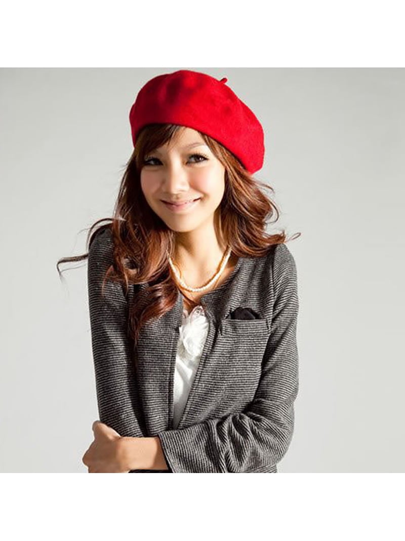 Women Wool Beret Hat Wool French Beret Hat Artist Beret Cap  display picture 1