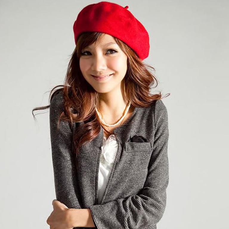4315 French Beret Hat Fashion Print Lightweight Winter Warm Artist Hat French Beret Hat Fashion Print Lightweight Winter Warm  main image 4