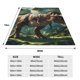 thumbnail image 3 of Fotbe Green Forest Dinosaur Manta de Franela Acolchonada con Estampado, Súper Suave y Esponjosa, Extra Grande para Sofá, Cama, Uso Todo el Año-50"x40", 3 of 7