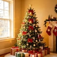 thumbnail image 4 of Christmas Tree Ornaments Set Easy To With Sturdy Hooks & Wire Stands Red & White Design With Elegant Snowflakes Sparkling Decor For Home Weddings Parties Commercial, 4 of 4