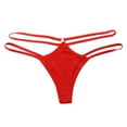 thumbnail image 4 of Panties for Women,Low Rise Thong Underwear Comfortable Everyday Lingerie,Womens Underwear,Red,M, 4 of 6