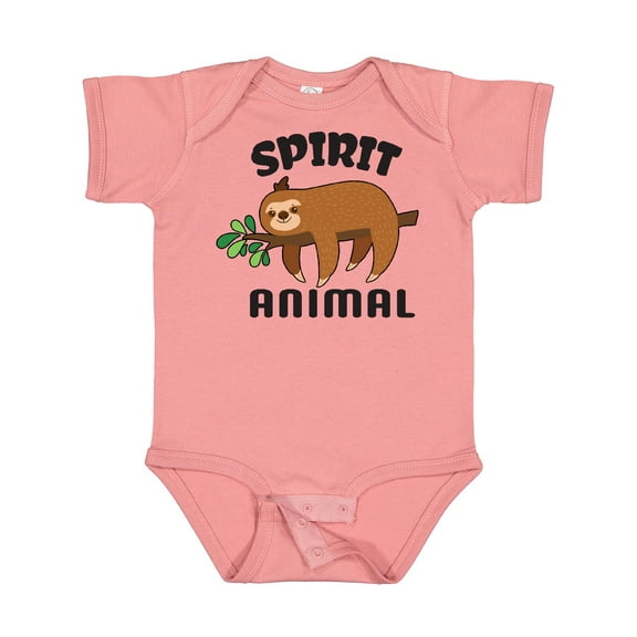 Inktastic My Spirit Animal is a Sloth with Sloth Illustration Boys or Girls Baby Bodysuit