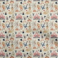 thumbnail image 1 of oneOone Rayon Beige Fabric Circus Sewing Fabric By The Yard Printed Diy Clothing Sewing Supplies 56 Inch Wide-aA, 1 of 5