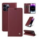 thumbnail image 4 of Funda para iPhone 15 Pro Max Estuche de Cuero PU Tipo Cartera con Ranuras para Tarjetas y Cierre Magnético, 4 of 5