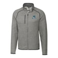 thumbnail image 2 of Men's Cutter & Buck Heather Gray Citadel Bulldogs Big & Tall Mainsail Sweater-Knit Full-Zip Jacket, 2 of 3